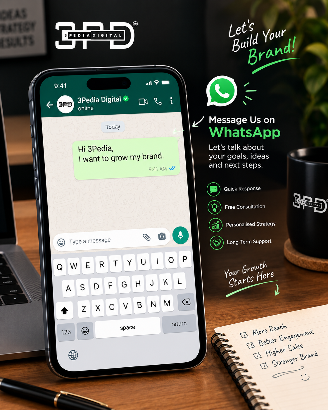 Message 3Pedia Digital on WhatsApp